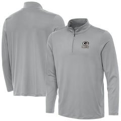 Green Bay Packers Antigua Reprocess Quarter-Zip Top - Gray - NFL