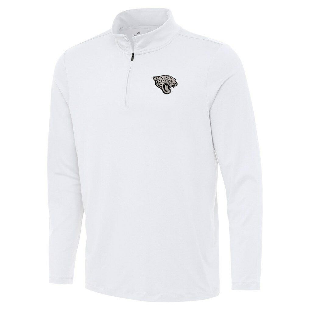 Jacksonville Jaguars Antigua Reprocess Quarter-Zip Top - White - NFL