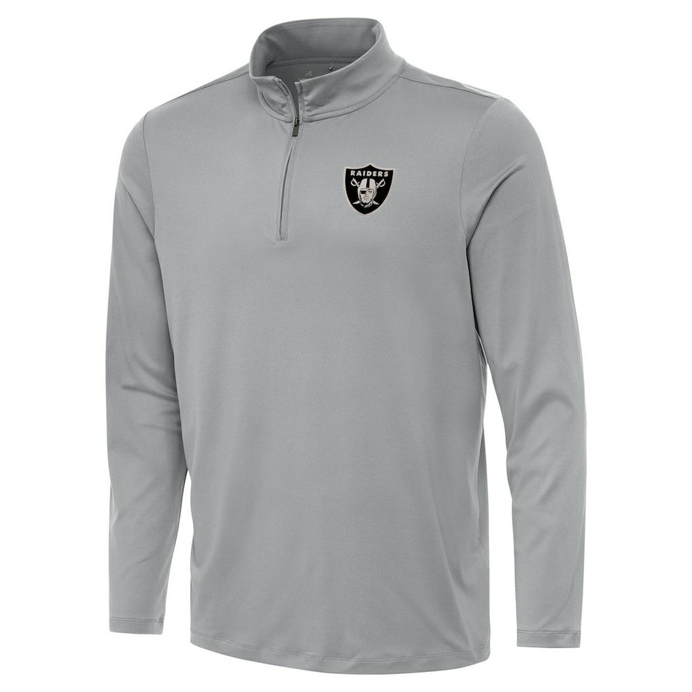 Las Vegas Raiders Antigua Reprocess Quarter-Zip Top - Gray - NFL