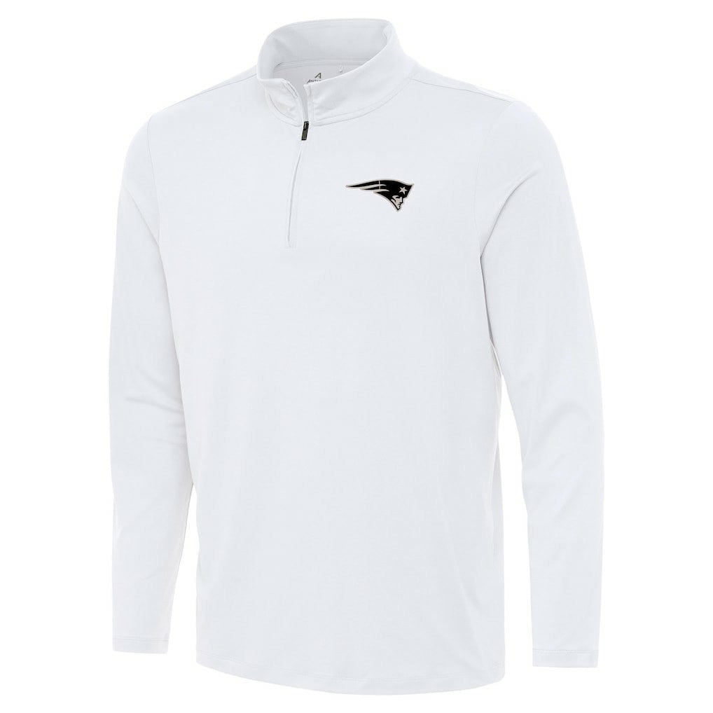 New England Patriots Antigua Reprocess Quarter-Zip Top - White - NFL