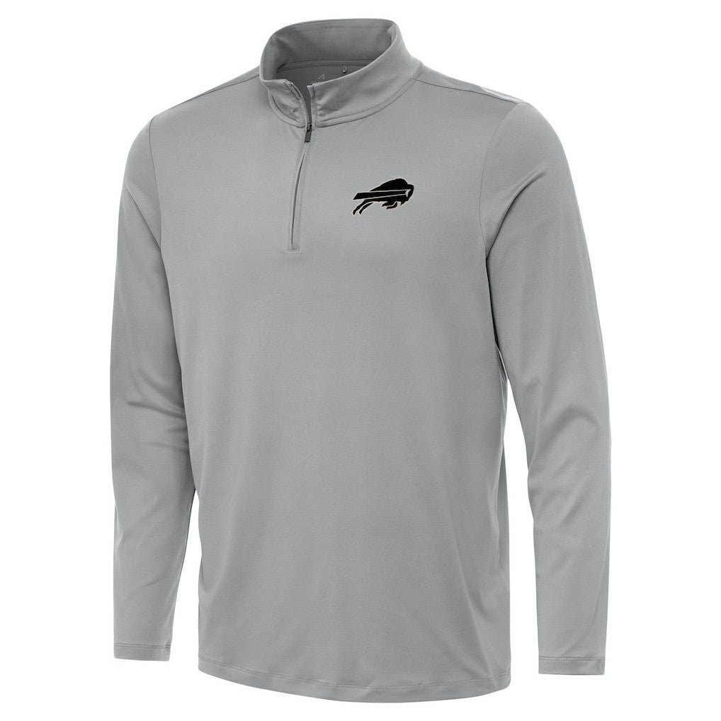 Buffalo Bills Antigua Reprocess Quarter-Zip Top - Gray - NFL