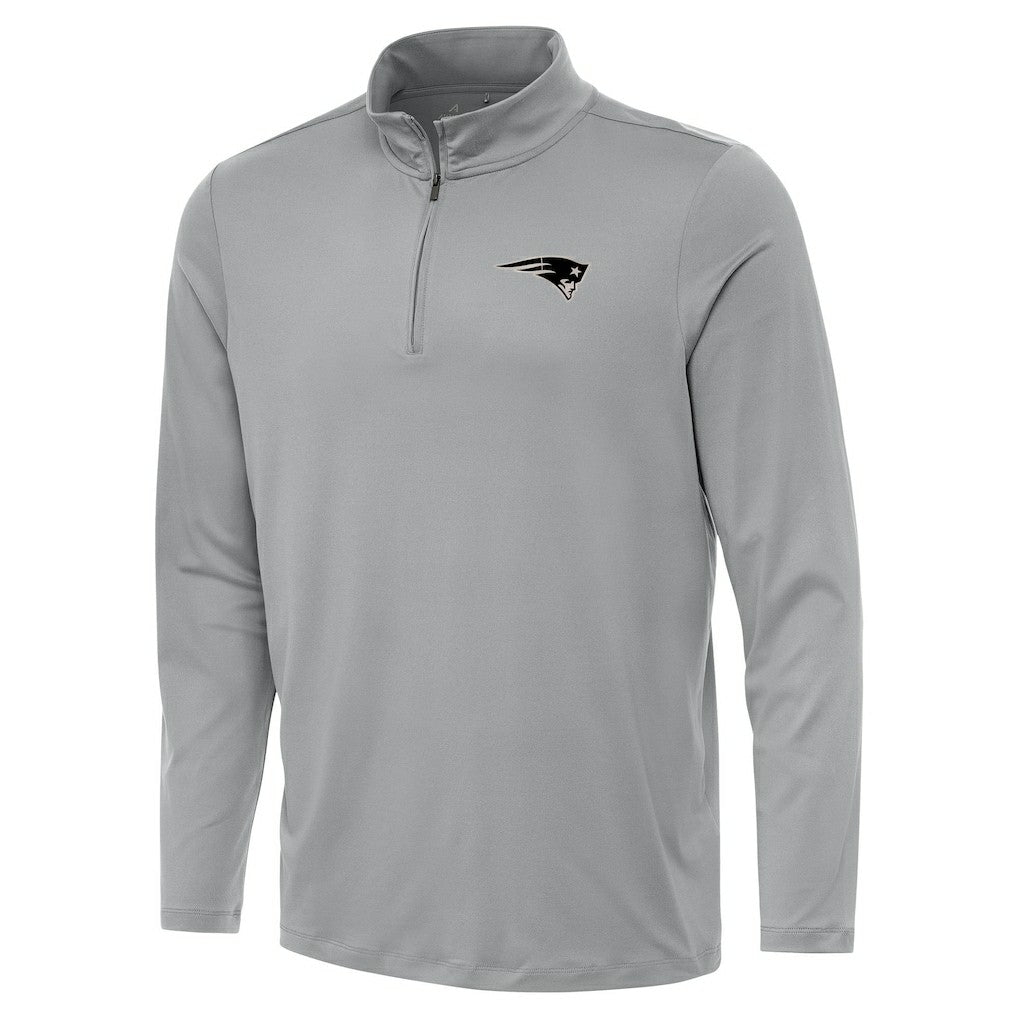 New England Patriots Antigua Reprocess Quarter-Zip Top - Gray - NFL