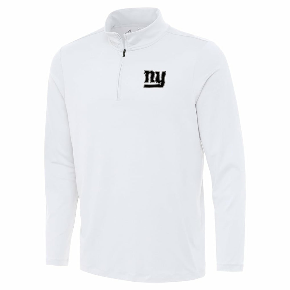 New York Giants Antigua Reprocess Quarter-Zip Top - White - NFL