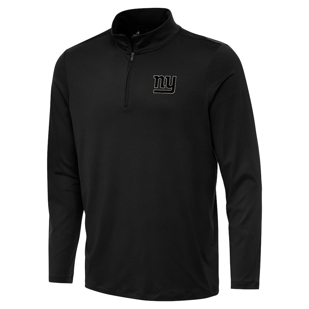 New York Giants Antigua Reprocess Quarter-Zip Top - Black - NFL