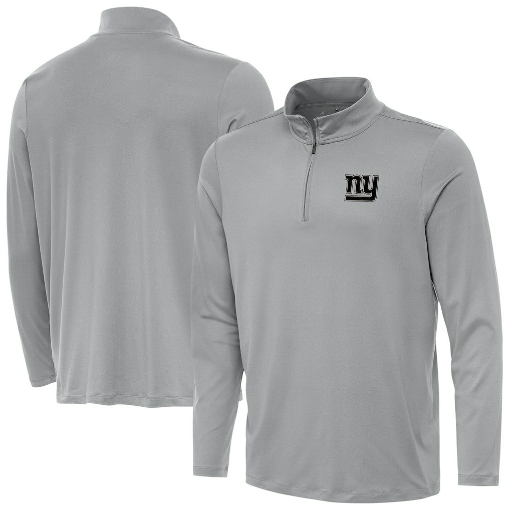 New York Giants Antigua Reprocess Quarter-Zip Top - Gray - NFL