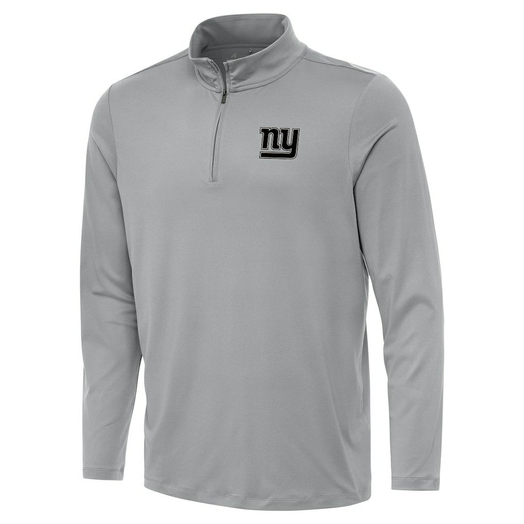 New York Giants Antigua Reprocess Quarter-Zip Top - Gray - NFL