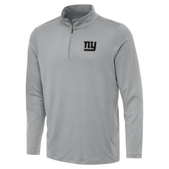 New York Giants Antigua Reprocess Quarter-Zip Top - Gray - NFL