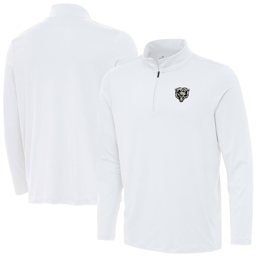 Chicago Bears Antigua Reprocess Quarter-Zip Top - White - NFL