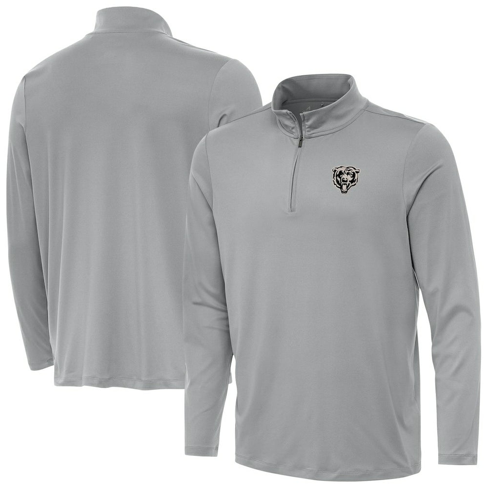 Chicago Bears Antigua Reprocess Quarter-Zip Top - Gray - NFL