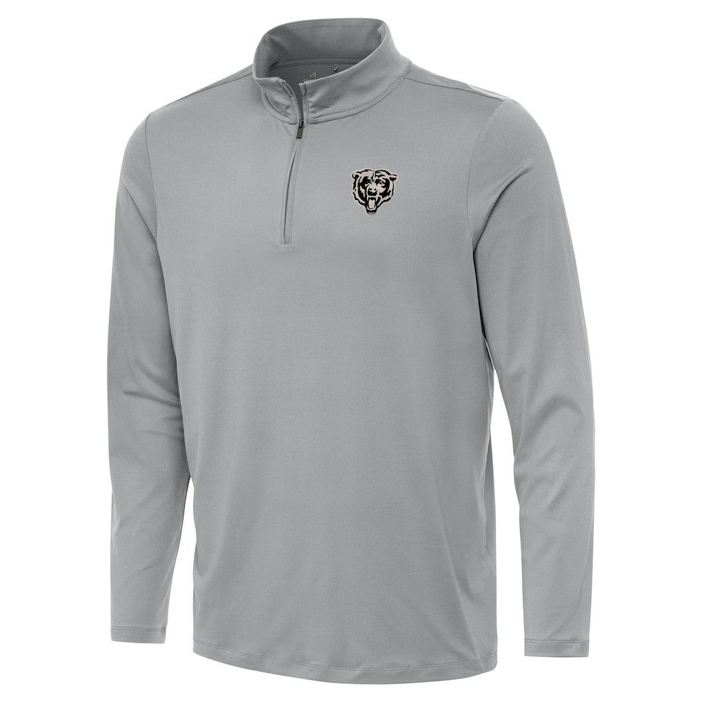 Chicago Bears Antigua Reprocess Quarter-Zip Top - Gray - NFL
