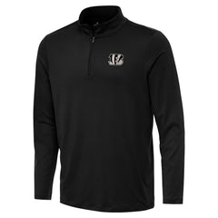 Cincinnati Bengals Antigua Reprocess Quarter-Zip Top - Black - NFL