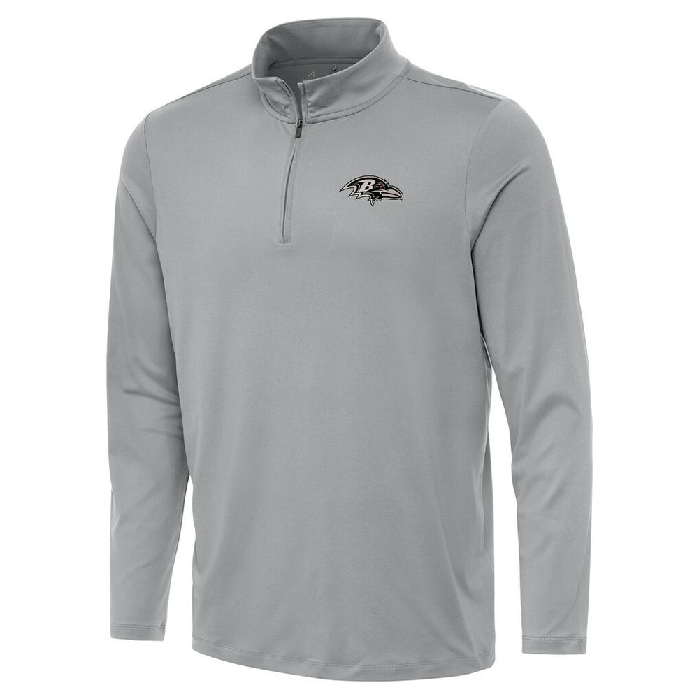 Baltimore Ravens Antigua Reprocess Quarter-Zip Top - Gray - NFL
