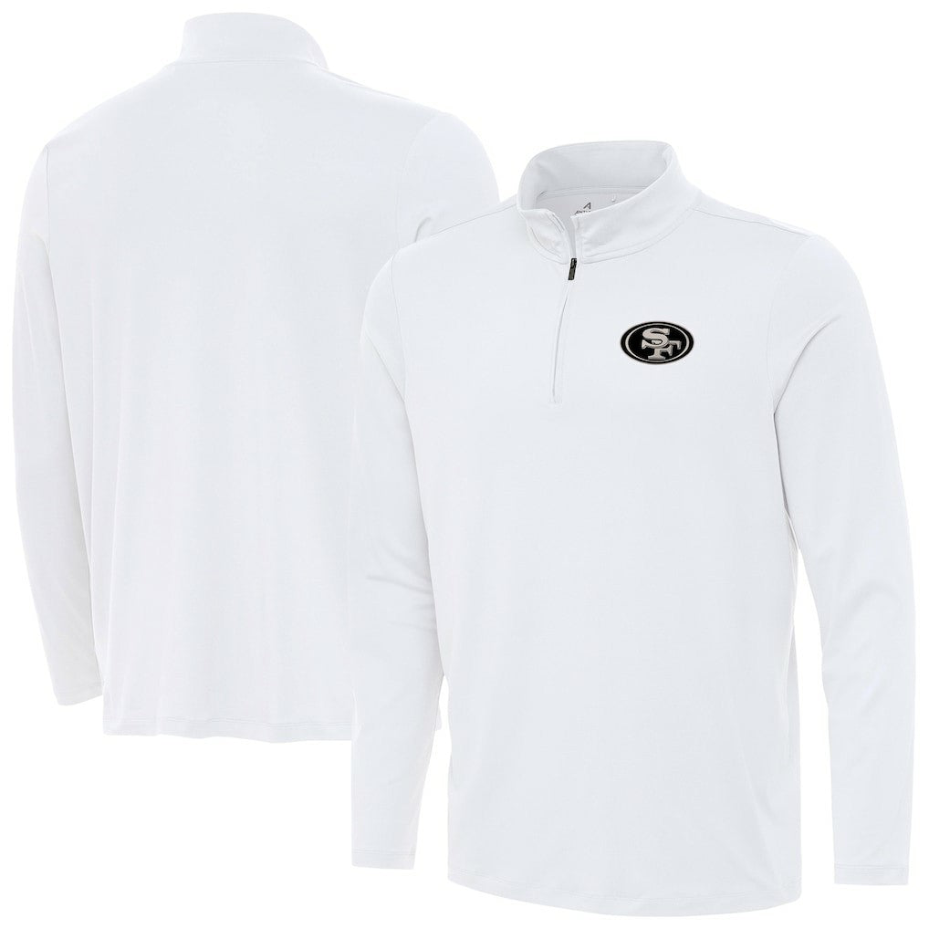 San Francisco 49ers Antigua Reprocess Quarter-Zip Top - White - NFL