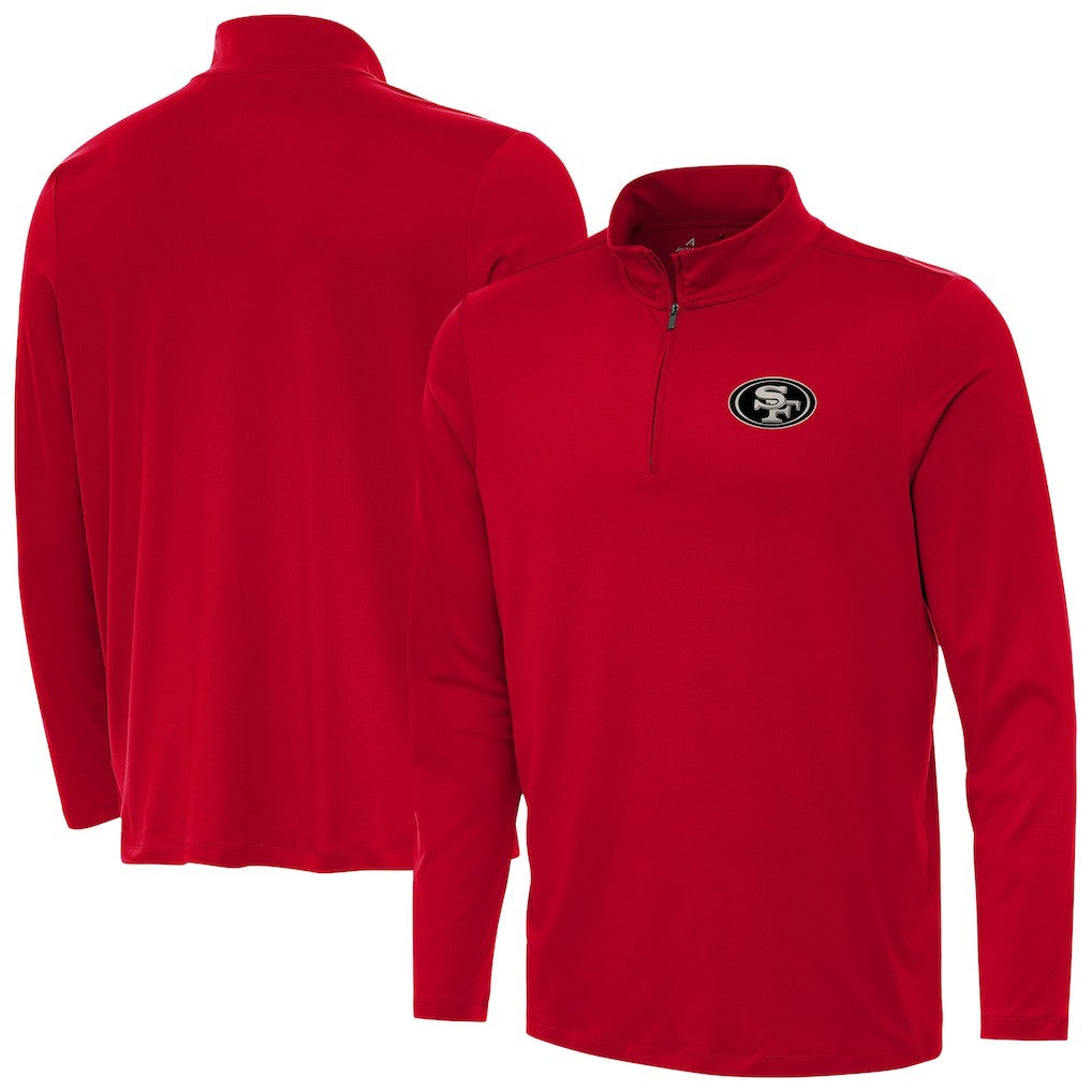 San Francisco 49ers Antigua Reprocess Quarter-Zip Top - Scarlet - NFL