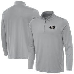 San Francisco 49ers Antigua Reprocess Quarter-Zip Top - Gray - NFL