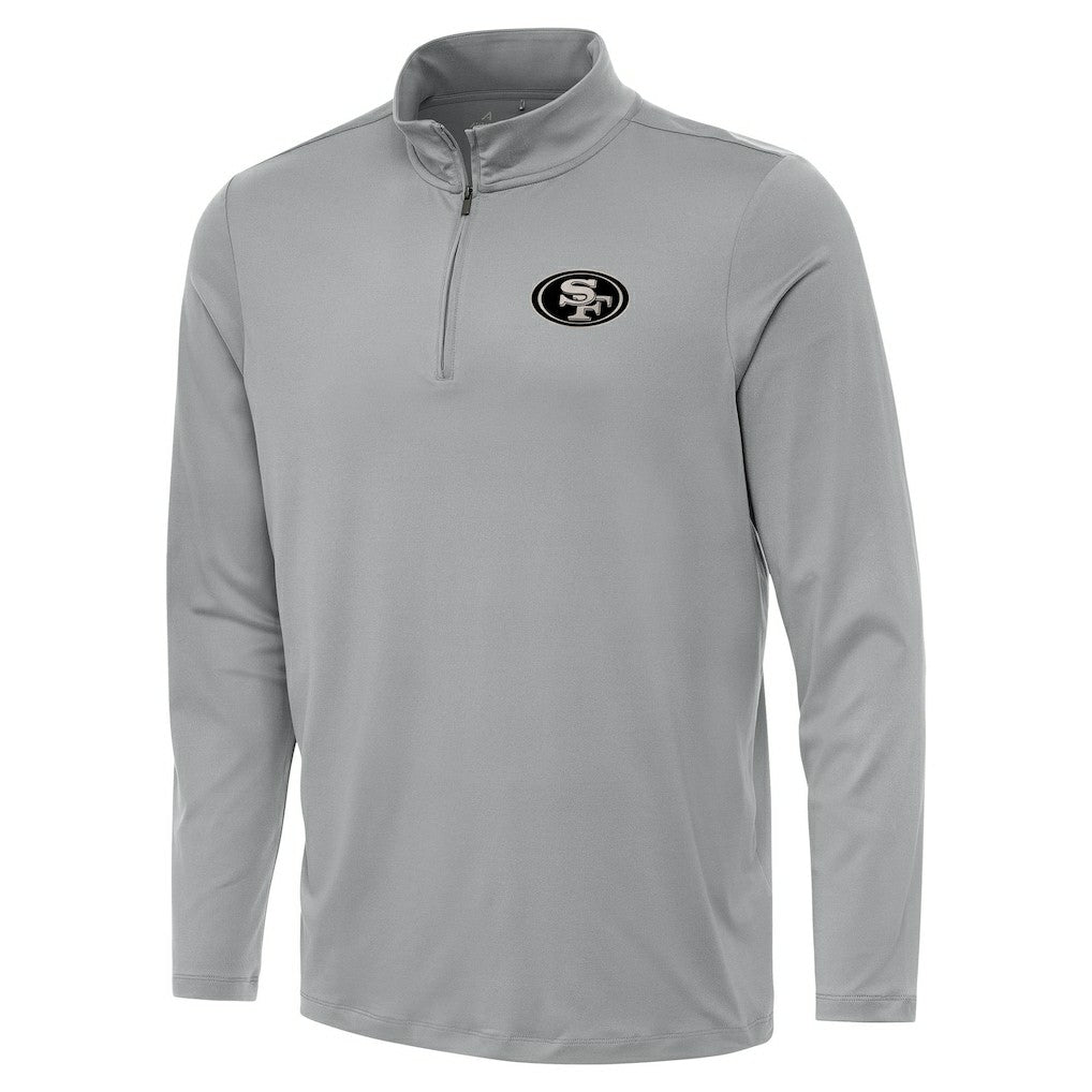 San Francisco 49ers Antigua Reprocess Quarter-Zip Top - Gray - NFL