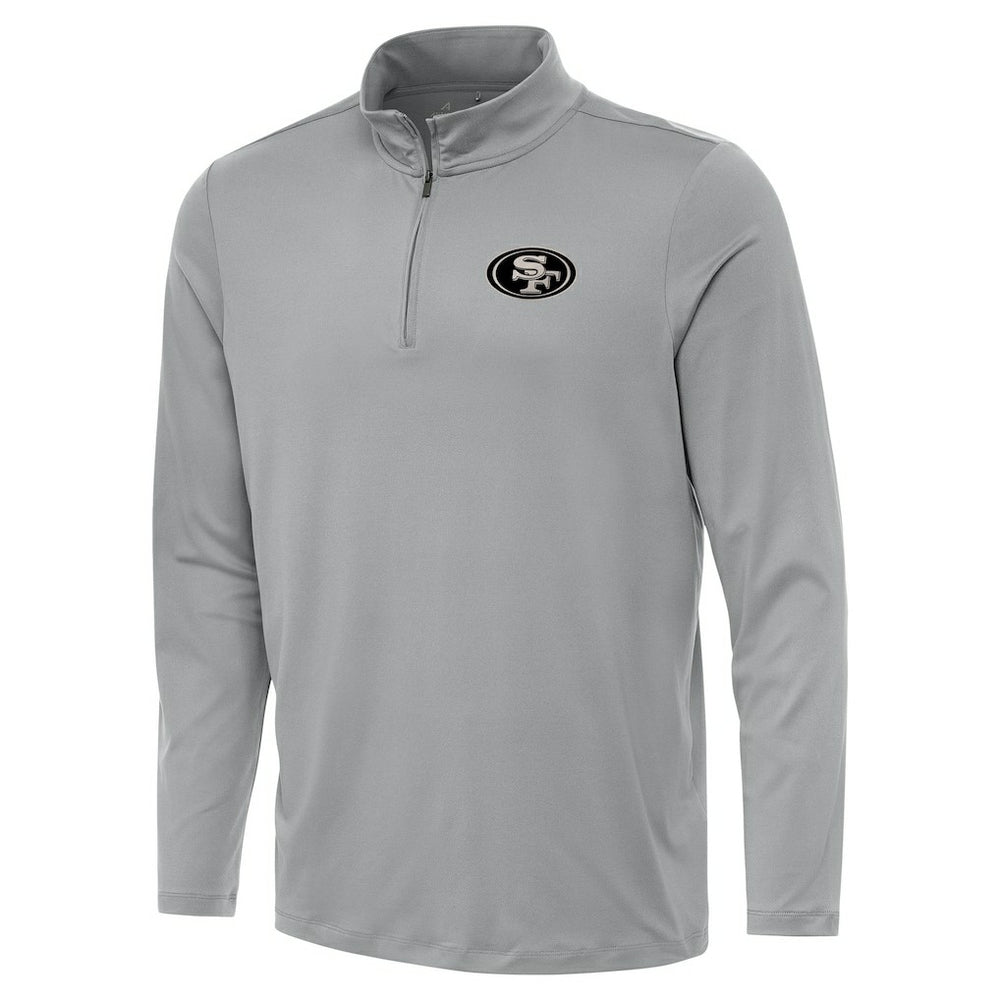 San Francisco 49ers Antigua Reprocess Quarter-Zip Top - Gray - NFL