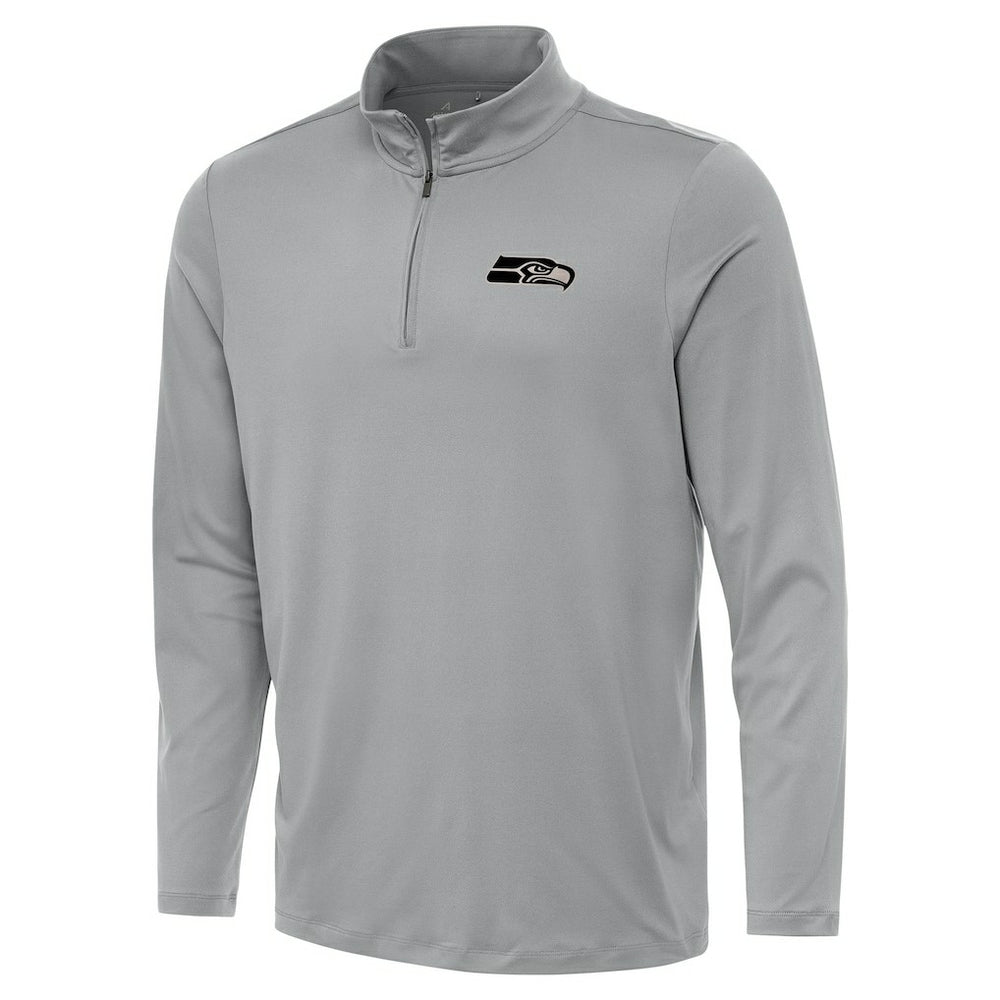 Seattle Seahawks Antigua Reprocess Quarter-Zip Top - Gray - NFL