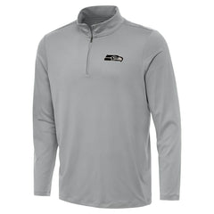 Seattle Seahawks Antigua Reprocess Quarter-Zip Top - Gray - NFL