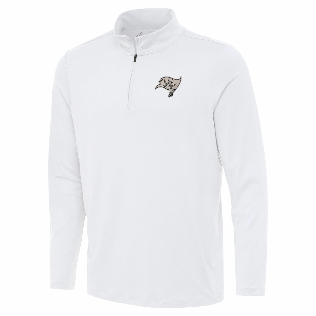 Tampa Bay Buccaneers Antigua Reprocess Quarter-Zip Top - White - NFL