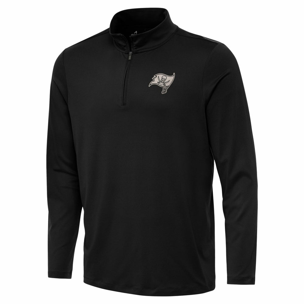 Tampa Bay Buccaneers Antigua Reprocess Quarter-Zip Top - Black - NFL
