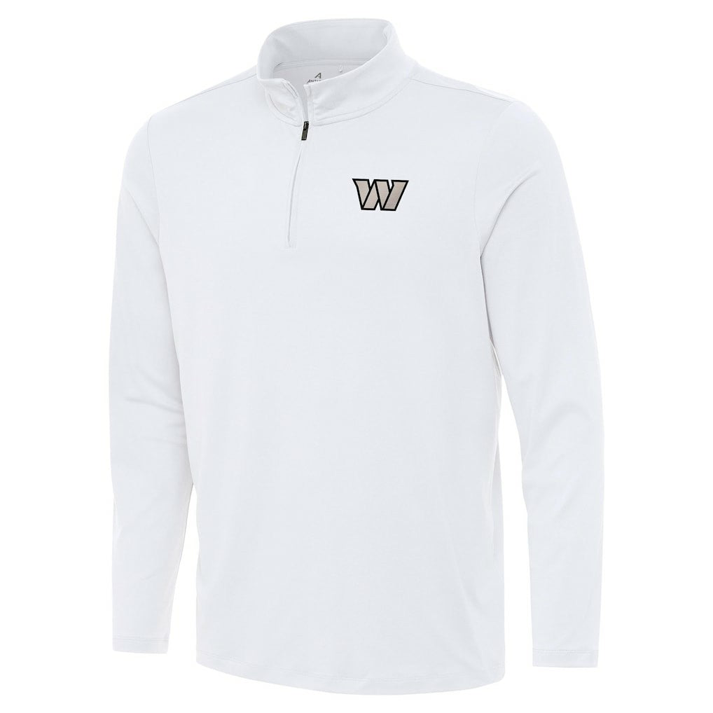 Washington Commanders Antigua Reprocess Quarter-Zip Top - White - NFL