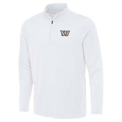 Washington Commanders Antigua Reprocess Quarter-Zip Top - White - NFL