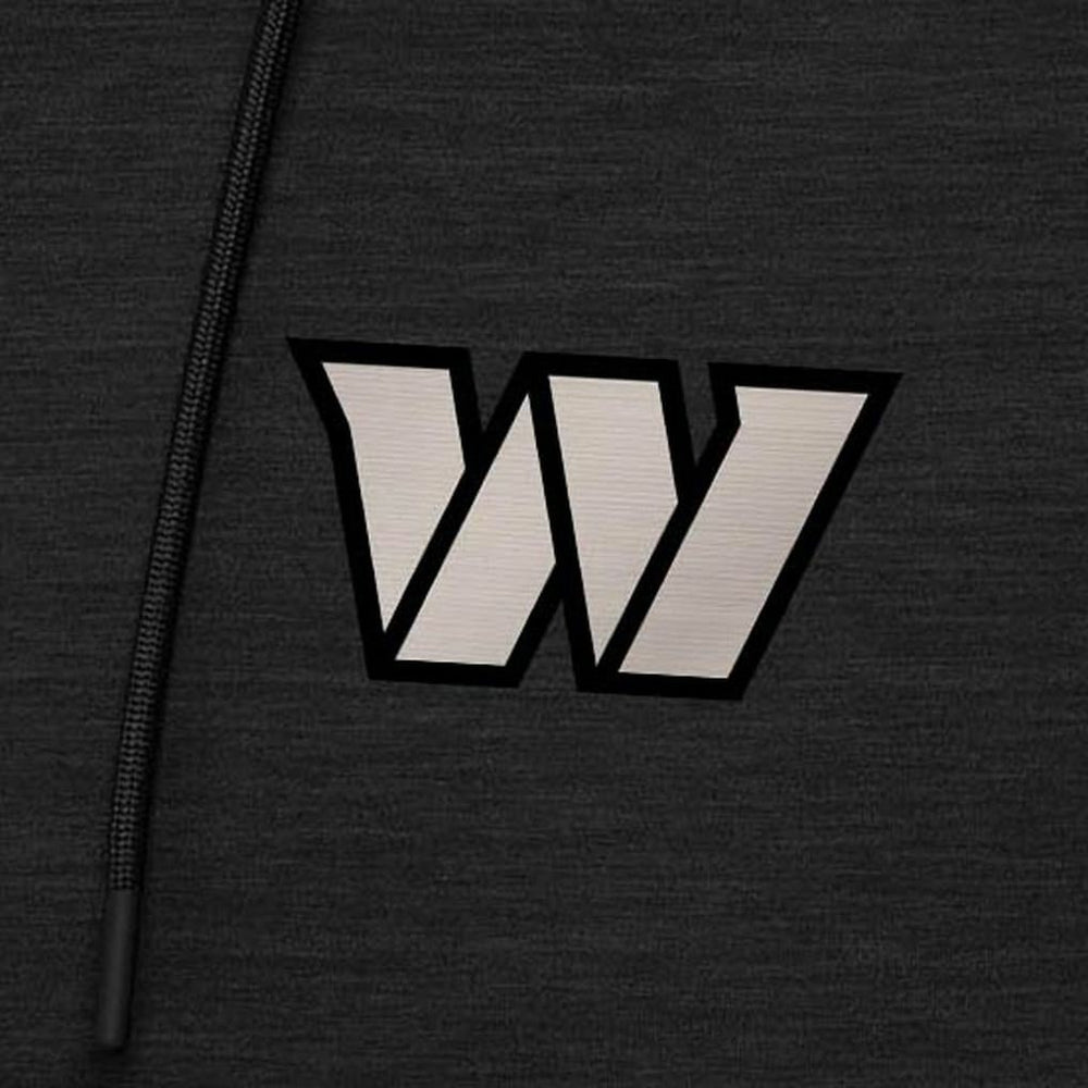 Washington Commanders Antigua Spikes Raglan Quarter-Zip Hoodie - Heather Black - NFL