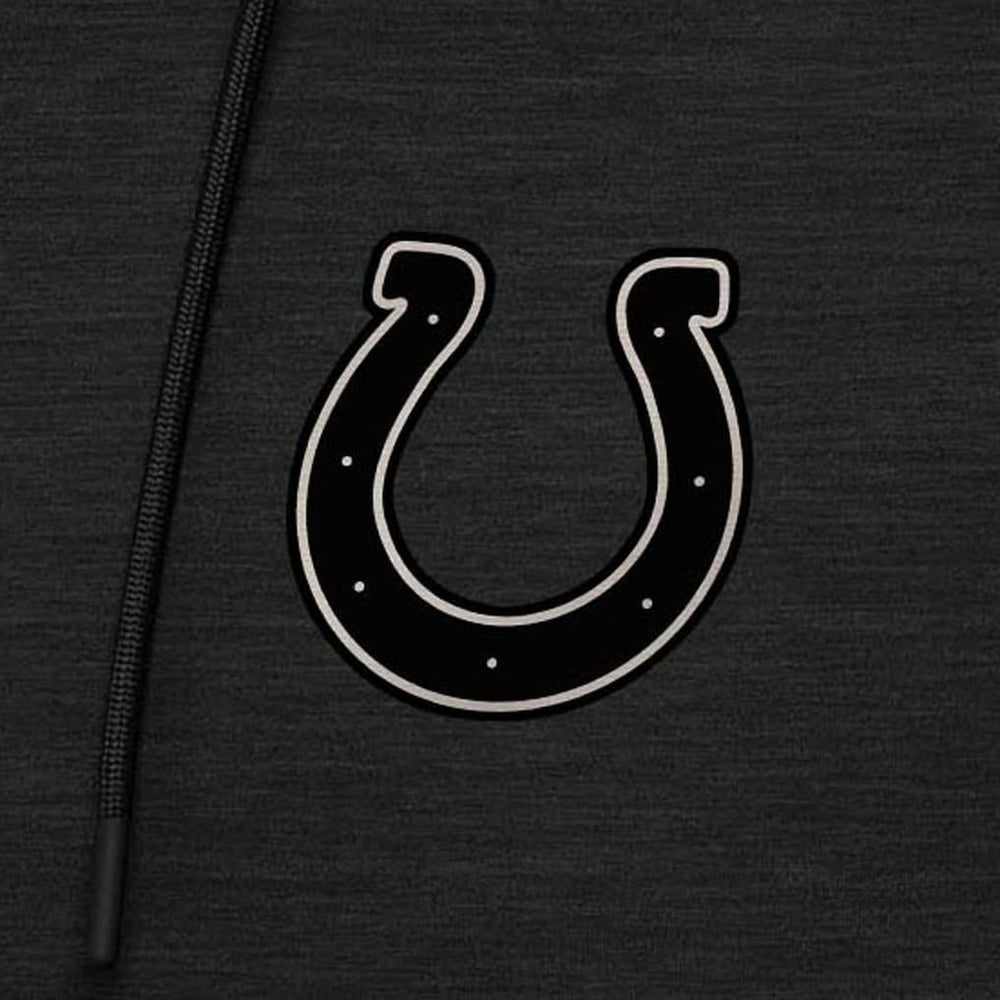 Indianapolis Colts Antigua Spikes Raglan Quarter-Zip Hoodie - Heather Black - NFL