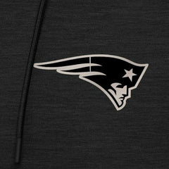New England Patriots Antigua Spikes Raglan Quarter-Zip Hoodie - Heather Black - NFL