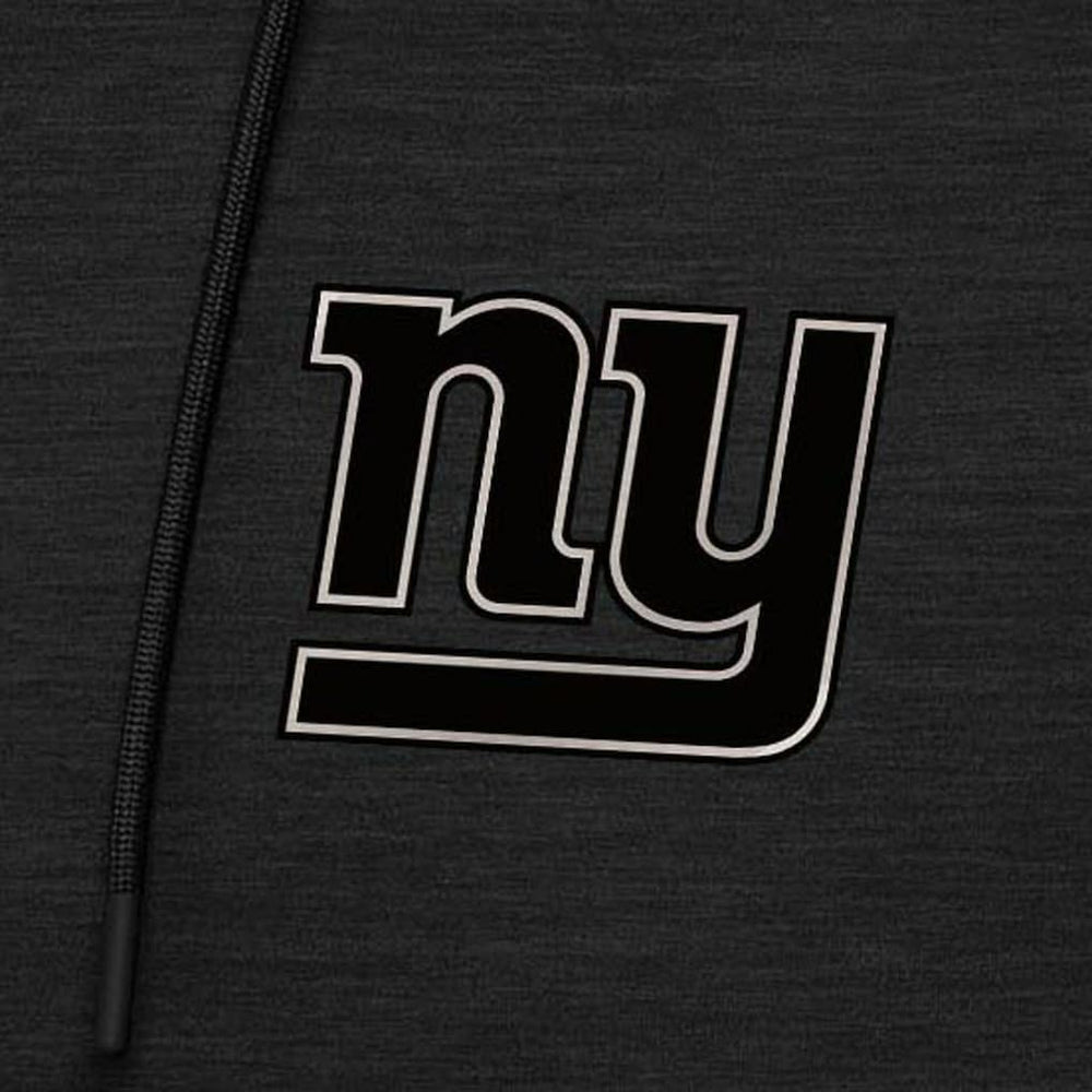 New York Giants Antigua Spikes Raglan Quarter-Zip Hoodie - Heather Black - NFL