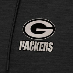 Green Bay Packers Antigua Spikes Raglan Quarter-Zip Hoodie - Heather Black - NFL