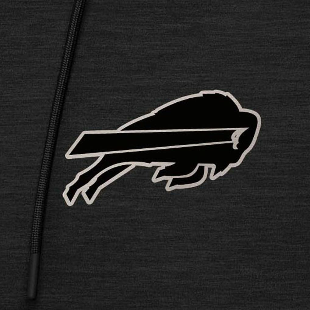 Buffalo Bills Antigua Spikes Raglan Quarter-Zip Hoodie - Heather Black - NFL