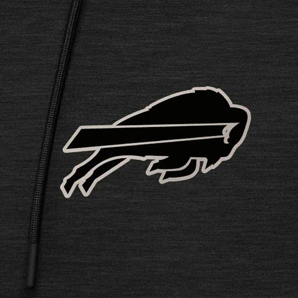 Buffalo Bills Antigua Spikes Raglan Quarter-Zip Hoodie - Heather Black - NFL
