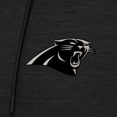 Carolina Panthers Antigua Spikes Raglan Quarter-Zip Hoodie - Heather Black - NFL