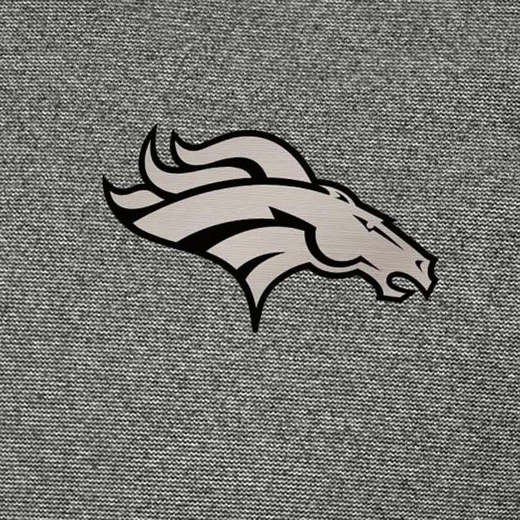 Denver Broncos Antigua Subtle Quarter-Zip Top - Heather Black - NFL