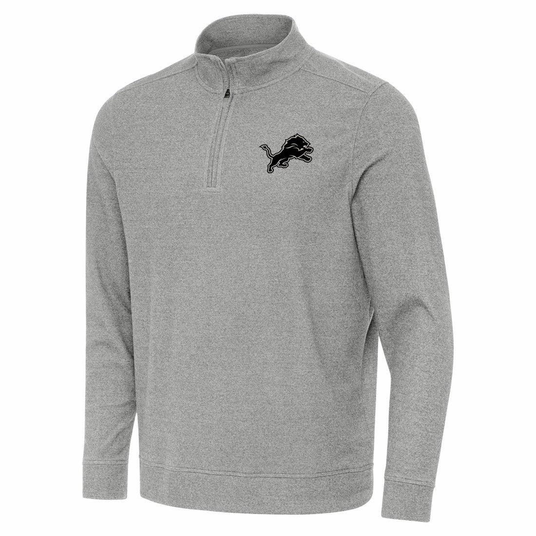 Detroit Lions Antigua Subtle Quarter-Zip Top - Heather Gray - NFL
