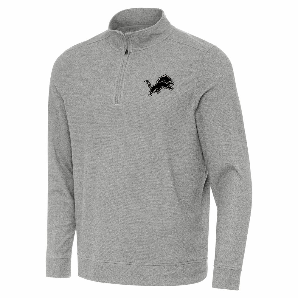 Detroit Lions Antigua Subtle Quarter-Zip Top - Heather Gray - NFL