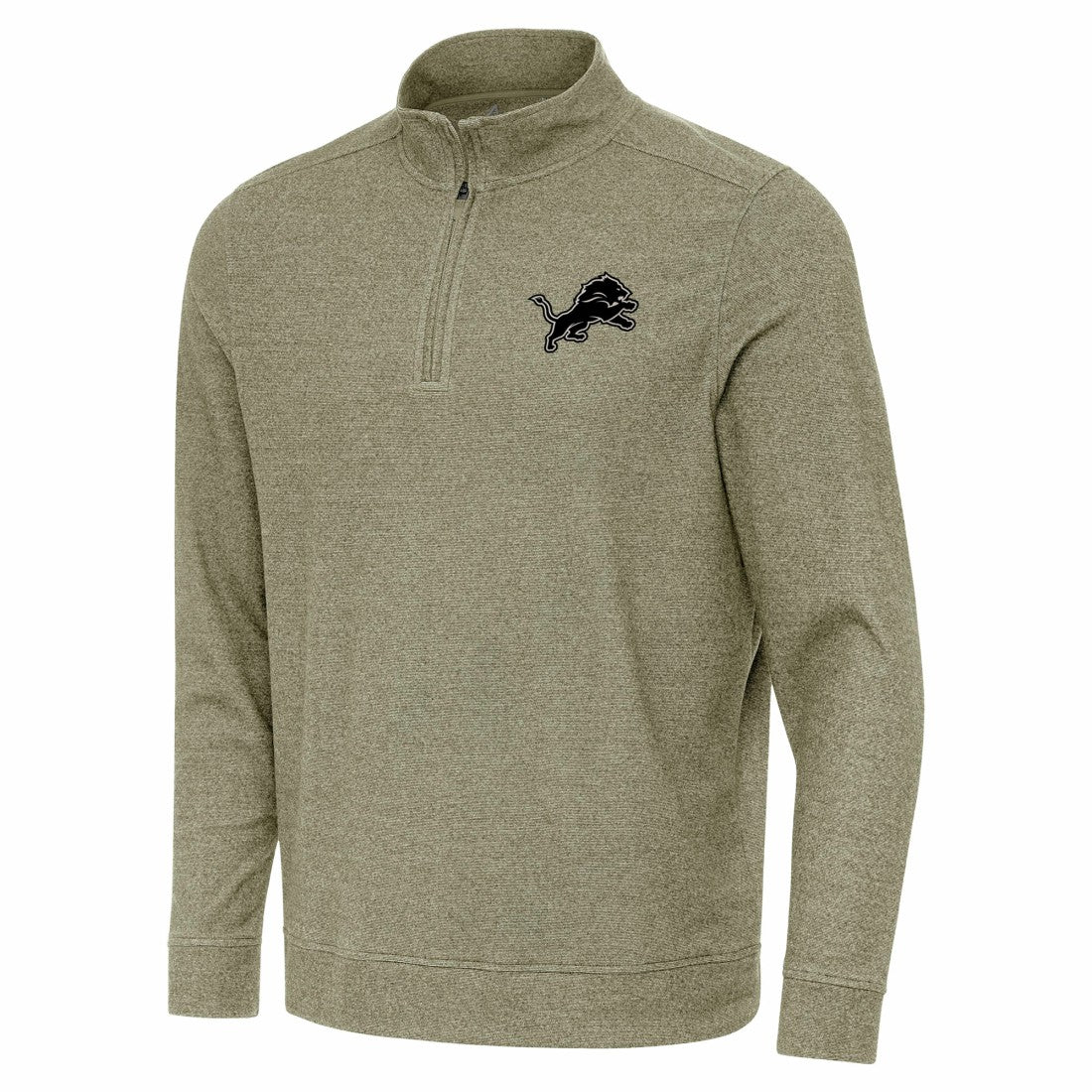 Detroit Lions Antigua Subtle Quarter-Zip Top - Heather Olive - NFL