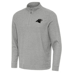 Carolina Panthers Antigua Subtle Quarter-Zip Top - Heather Gray - NFL