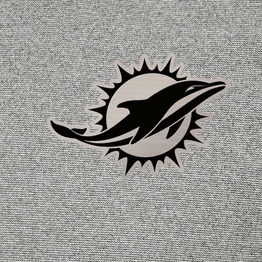 Miami Dolphins Antigua Subtle Quarter-Zip Top - Heather Gray - NFL