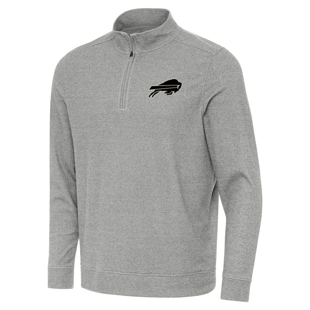 Buffalo Bills Antigua Subtle Quarter-Zip Top - Heather Gray - NFL