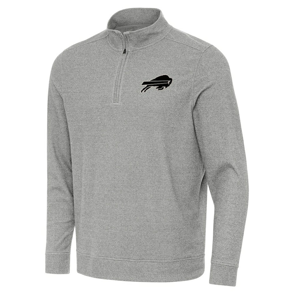 Buffalo Bills Antigua Subtle Quarter-Zip Top - Heather Gray - NFL