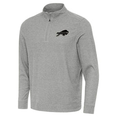 Buffalo Bills Antigua Subtle Quarter-Zip Top - Heather Gray - NFL