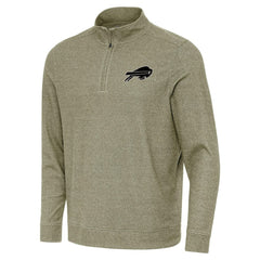 Buffalo Bills Antigua Subtle Quarter-Zip Top - Heather Olive - NFL