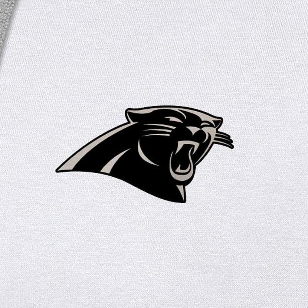 Carolina Panthers Antigua Brushed Carbon Victory Pullover Hoodie - White - NFL