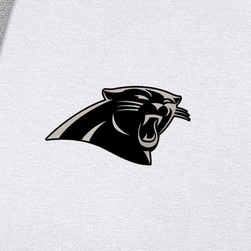 Carolina Panthers Antigua Brushed Carbon Victory Pullover Hoodie - White - NFL