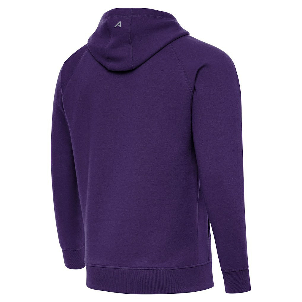 Baltimore Ravens Antigua Brushed Carbon Victory Pullover Hoodie - Purple - NFL