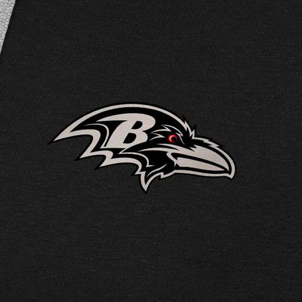 Baltimore Ravens Antigua Brushed Carbon Victory Pullover Hoodie - Black - NFL