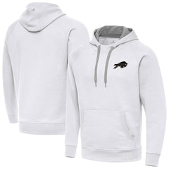 Buffalo Bills Antigua Brushed Carbon Victory Pullover Hoodie - White - NFL